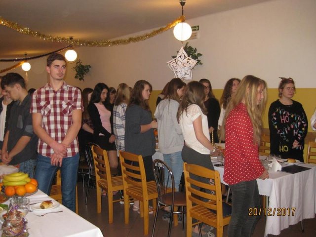 Wieczór wigilijny w Internacie    